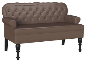 vidaXL Καναπές Chesterfield Καφέ 119.5 x 64.5 x 75 εκ. Τεχνητό Δέρμα