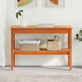 vidaXL Τραπέζι κονσόλας Καφέ κεριού 110 x 40 x 75 cm Μασίφ ξύλο πεύκου