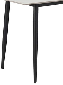 Τραπεζαρία Azori-Gustas pakoworld σετ 5τεμ sintered stone-μαύρο-ανθρακί 120x60x75εκ