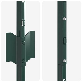 vidaXL Πό posts φράχτη 22 pcs Πράσινο 150 cm Ατσάλι