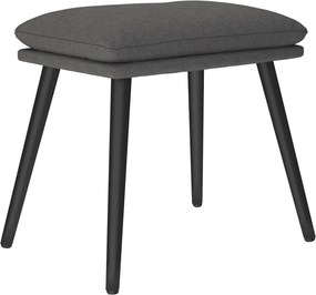 vidaXL Πολυθρόνα Relax Σκούρο Γκρι Υφασμάτινη με Σκαμπό