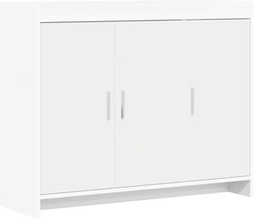 vidaXL Πλαϊνό γραφείο Λευκό 98,5 x 33 x 80 εκ Επεξεργασμένο Ξύλο