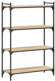 vidaXL Βιβλιοθήκη 4 Επιπέδων Sonoma Δρυς 80x30x120 εκ. Επεξεργ. Ξύλο