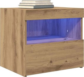 vidaXL Κομοδίνο Artisan Oak 50 x 40 x 45 cm Επεξεργασμένο Ξύλο