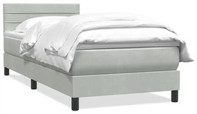 ΚΡΕΒΑΤΙ BOXSPRING ΜΕ ΣΤΡΩΜΑ ΑΝΟΙΧΤΟ ΓΚΡΙ 80X210 ΕΚ. ΒΕΛΟΥΔΙΝΟ 3316281