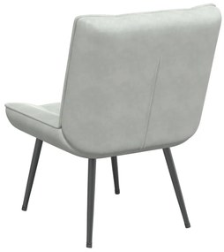 vidaXL Καρέκλα χαλάρωσης Ανοιχτό γκρι 64x74x84 cm Βελούδο
