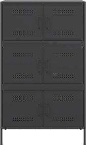 vidaXL Ντουλάπι Μαύρο 68x39x113 εκ. από Ατσάλι