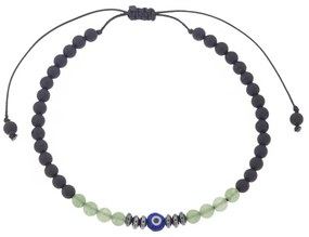Βραχιόλι Unisex Senza Sandblasted Onyx &amp; Aventurine Stones