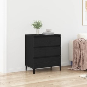vidaXL Πλαϊνό Γραφείο Μαύρο Δρυός 60x35x70 εκ Επεξεργασμένο Ξύλο