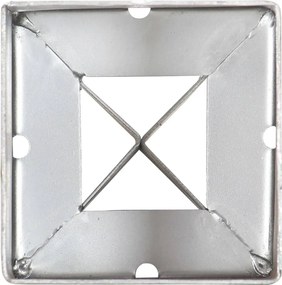 vidaXL Στηρίγματα Εδάφους 6 τεμ. Ασημί 9x9x75 εκ. Γαλβανισμένο Ατσάλι
