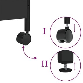 Τρόλεϊ Κουζίνας Καφέ Δρυς 45x35x89,5 εκ. Επεξεργασμένο Ξύλο - Καφέ