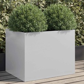 vidaXL Ζαρντινιέρα Ασημί 62x47x46 εκ. από Γαλβανισμένο Χάλυβα