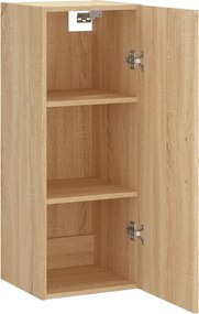 vidaXL Ντουλάπι Τοίχου Sonoma Δρυς 34,5 x 34 x 90 εκ. Επεξεργ. Ξύλο