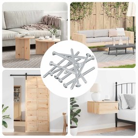 vidaXL Βίδα 12 pcs Ασημί M6 x 100 χιλ. Ατσάλι