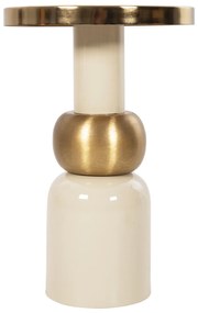 ΒΟΗΘΗΤΙΚΟ ΤΡΑΠΕΖΑΚΙ AMBUR HM4238.03 ΜΕΤΑΛΛΟ ΣΕ ΕΚΡΟΥ-ΧΡΥΣΟ Φ40,5x62Υ εκ.