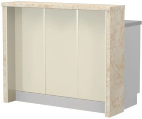 Πάγκος νησίδας Modena-Μήκος: 120 εκ.-Μπεζ-Latino Marble