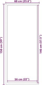 vidaXL Πατάκι Εισόδου Γκρι 60 x 150 εκ.