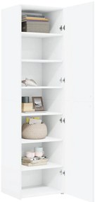 vidaXL Ντουλάπι Λευκό 50x42,5x185 εκ. από Επεξεργασμένο Ξύλο