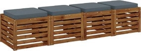 vidaXL Μαξιλάρια καθιστικού 4 κομματιών VUGHT 4 pcs 100% Πολυεστέρας