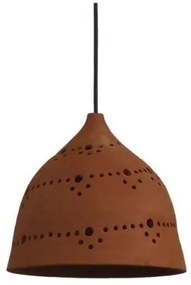 Κρεμαστό Φωτιστικό Οροφής TERRA-03 1/L Κώνος CER Φ24 39-0011 Heronia-39-0011-Καφέ 39-0011