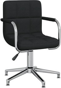 vidaXL Καρέκλα Γραφείου Περιστρεφόμενη Μαύρη Υφασμάτινη