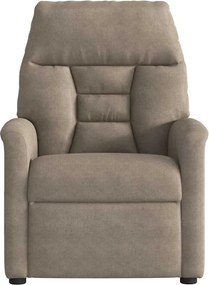 vidaXL Πολυθρόνα Ανακλινόμενη Taupe Ύφασμα Μικροϊνών