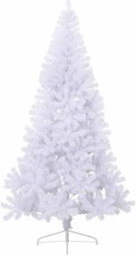 vidaXL Τεχνητό Χριστουγεννιάτικο Δέντρο Λευκό 240 cm PVC και Ατσάλι