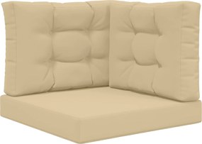 vidaXL Μαξιλάρι Καναπέ Εξωτερικού Χώρου 3 pcs Μπεζ Πολυεστέρας