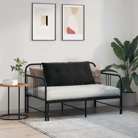vidaXL Μαξιλάρι Πλάτης Μαύρο 100 x 50 cm Υφασμάτινο Κορντουρά