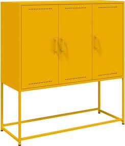 vidaXL Μπουφές Μουσταρδί 100,5x39x107 εκ. από Ατσάλι