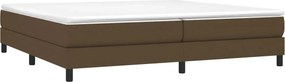 vidaXL Κρεβάτι Boxspring με Στρώμα Σκούρο Καφέ 200x200 εκ. Υφασμάτινο