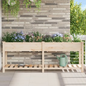 vidaXL Γλάστρα Κήπου με Πλέγματα 203x53x76 εκ Μασίφ Ξύλο Πεύκου