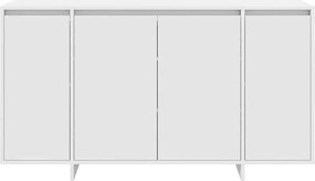 vidaXL Πλαϊνό γραφείο Λευκό 135 x 41 x 75 εκ Επεξεργασμένο ξύλο