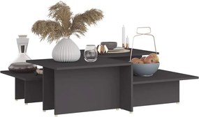 VidaXL Τραπεζάκια Σαλονιού 2 τεμ. Γκρι 111,5x50x33 εκ. Επεξεργ. Ξύλο