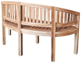 Καναπές τριθέσιος Coren φυσικό teak ξύλο 150x61x87εκ