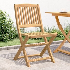 Καρέκλες Κήπου Πτυσσόμενες 4 τεμ. 57x49x90 εκ. Μασίφ Ακακία - Καφέ