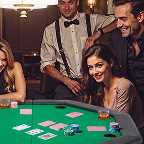 VEVOR 1220 mm Folding Poker Table Foldable 8 Player Casino Texas Holdem Table