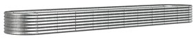 Ζαρντινιέρα Ασημί 440x80x36 εκ. Ατσάλι με Ηλεκτρ. Βαφή Πούδρας - Ασήμι