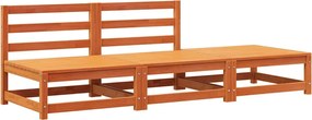 vidaXL Καναπές Κήπου Χωρίς Μπράτσα με Υποπόδιο από Μασίφ Ξύλο Πεύκου
