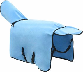 vidaXL Σαμάρι Ίππου Σκούρο Aqua 75 cm Πολυεστέρας