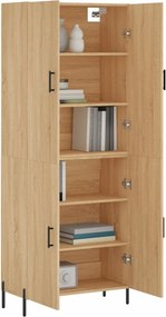 vidaXL Ντουλάπι Sonoma δρυς 69,5 x 34 x 180 εκ. από Επεξεργασμένο Ξύλο