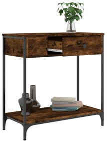 vidaXL Τραπέζι Κονσόλα Καπνιστή Δρυς 75x34,5x75 εκ. Επεξεργ. Ξύλο