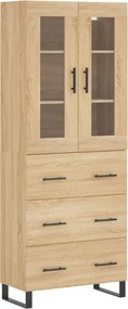 vidaXL Ντουλάπι Sonoma δρυς 69,5 x 34 x 180 εκ. από Επεξεργασμένο Ξύλο