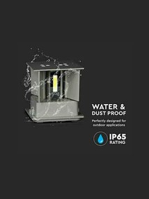 6W-WALL LAMP WITH BRIDGELUX CHIP 3000K GREY SQUARE