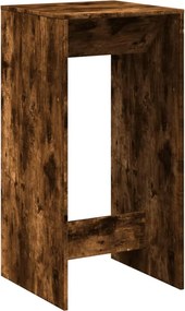 vidaXL Τραπέζι Μπαρ Καπνιστή Δρυς 51x50x103,5 εκ. Επεξ. Ξύλο