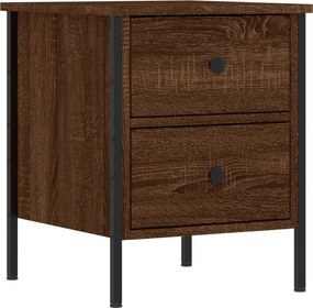 vidaXL Κομοδίνα 2 Τεμ. Καφέ Δρυς 40x42x50 εκ. από Επεξεργασμένο Ξύλο