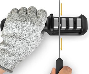 Ακονιστήρι μαχαιριών H1902, 3 επιπέδων, μαύρο