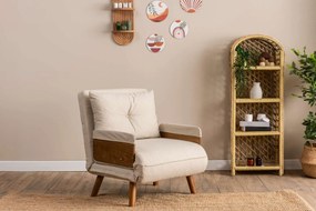 Πολυθρόνα-Κρεβάτι Κρέμ COSMO SINGLE 77x70x82