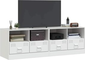vidaXL Έπιπλα Τηλεόρασης 2 τεμ. Λευκό 67 x 39 x 44 εκ. από Χάλυβα