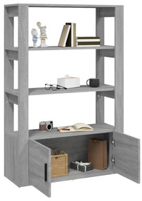vidaXL Ντουλάπι Γκρι Sonoma 80x30x119,5 εκ. από Επεξεργασμένο Ξύλο